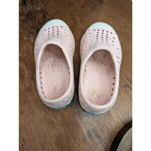 Native Jefferson Slip‑On Shoes Light Pink Mint Kids Size C8